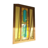 Stained glass window with framing