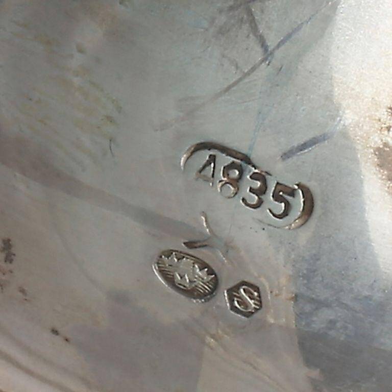 Vintage Silver Vessels, 1950s, Set of 3