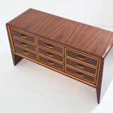 Commode de Paolo Buffa en palissandre sycomore et laiton vers 1940