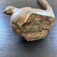Zoomorphic ashtray in patinated bronze