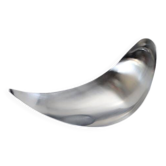 Bol "Feuille" / taille moyenne / Helle Damkjær pour Georg Jensen / acier inoxydable brossé / asymétrique / design danois moderne