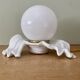 Old lamp in white and opaline ceramic