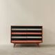 U-453 pink chest of drawers with 8 drawers by Jiri Jiroutek for Interier Praha 1960