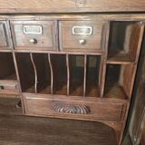 American curtain desk in solid oak from the 1900s.