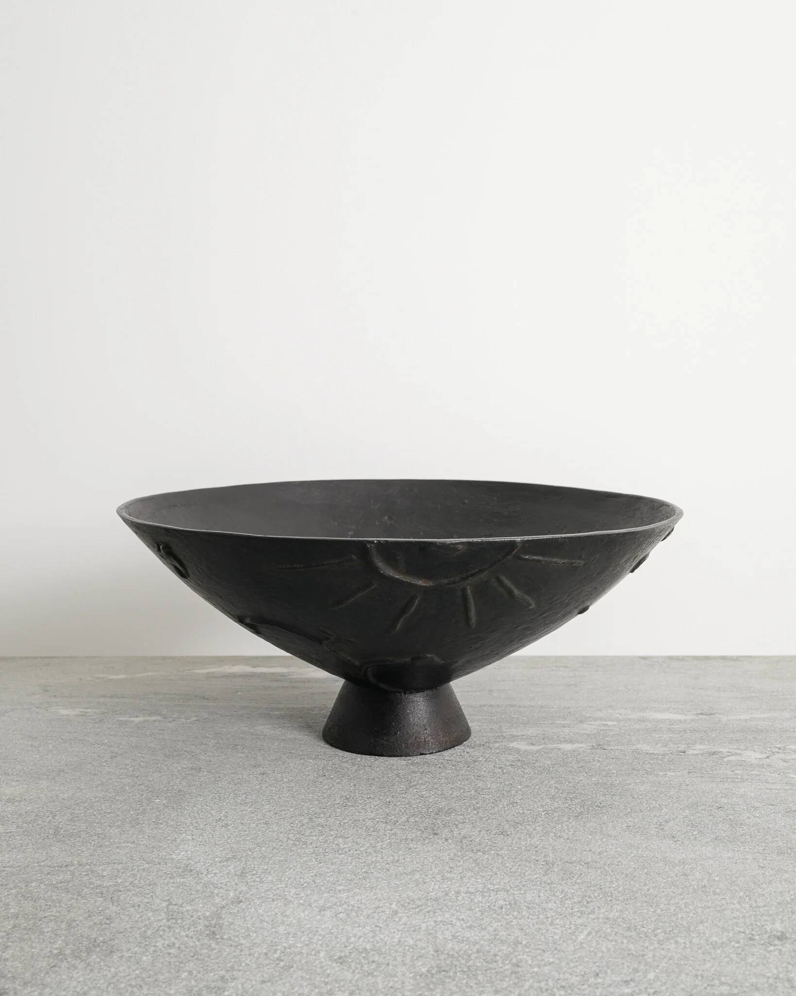 Pair of Black "Mikrokosmos" Cast Iron Urns by Olof Hult, 1920s