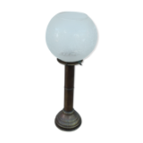 Bougeoir laiton et verre à système DHR lampe à diner bateau