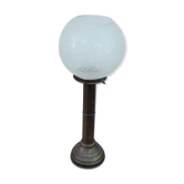Bougeoir laiton et verre à système DHR lampe à diner bateau