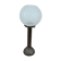 Brass candlestick and DHR system glass boat dinner lamp