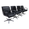 Set of 4 Wilkhahn Delta swivel chairs