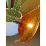 Contemporary flowers murano glass cascade chandelier