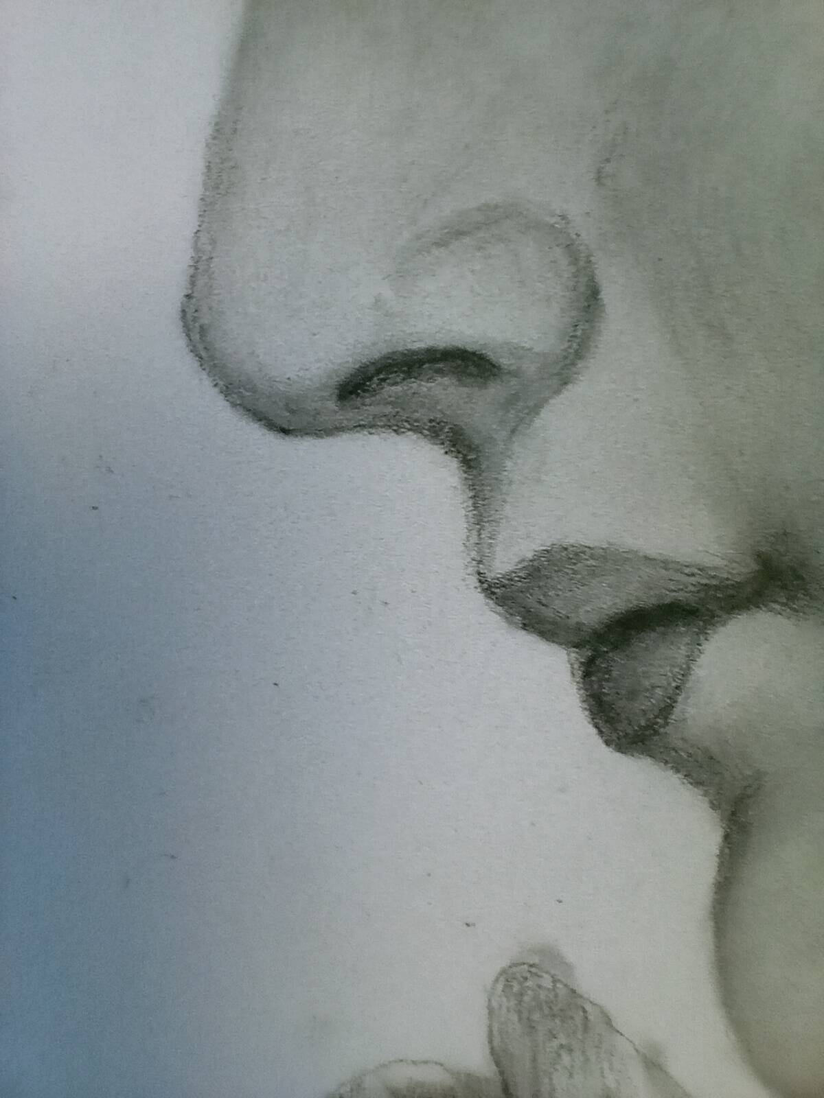 Magnificent portrait pencil drawing 19th century