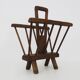 1950s Brutalist Wooden Magazine Rack