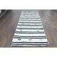 1970s Turkish Oushak Handmade Wool Cotton White Runner Rug 59x183