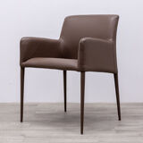 Chair 4 legs in brown leather