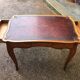 Bureau, table à écrire avec plateau cuir vitré ancien