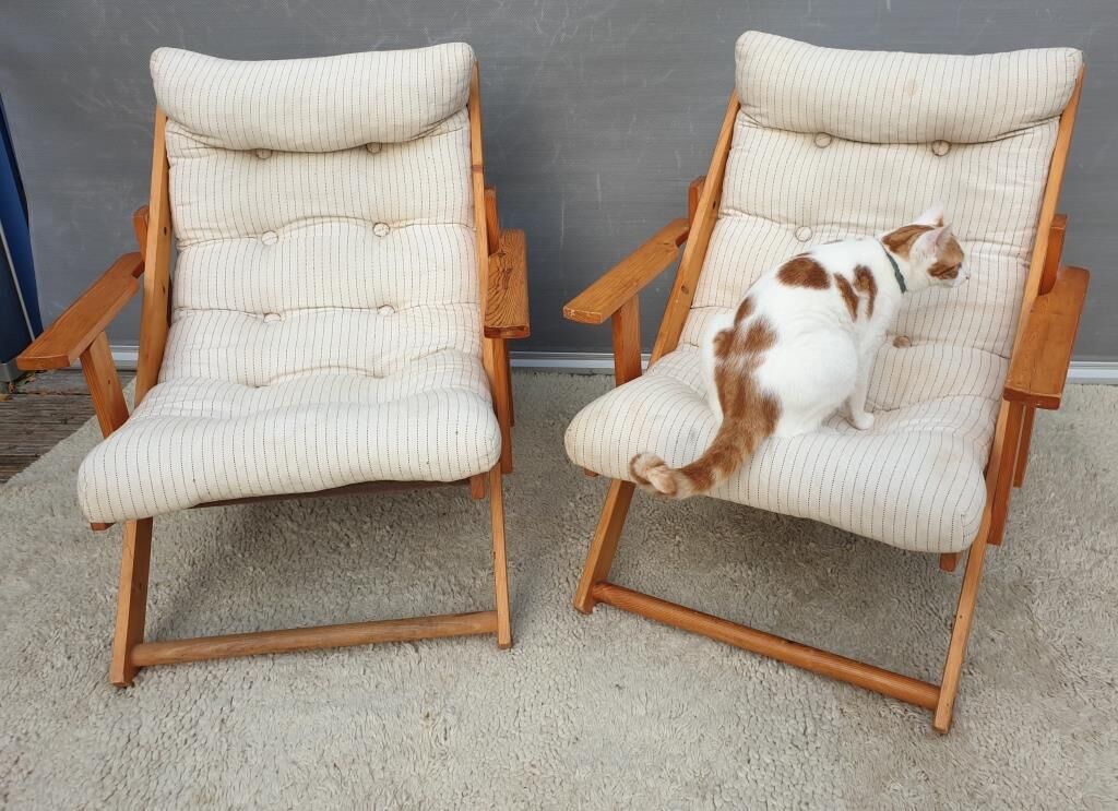 Pair of Kon-Tiki armchairs by Gillis Lundgren 1980's