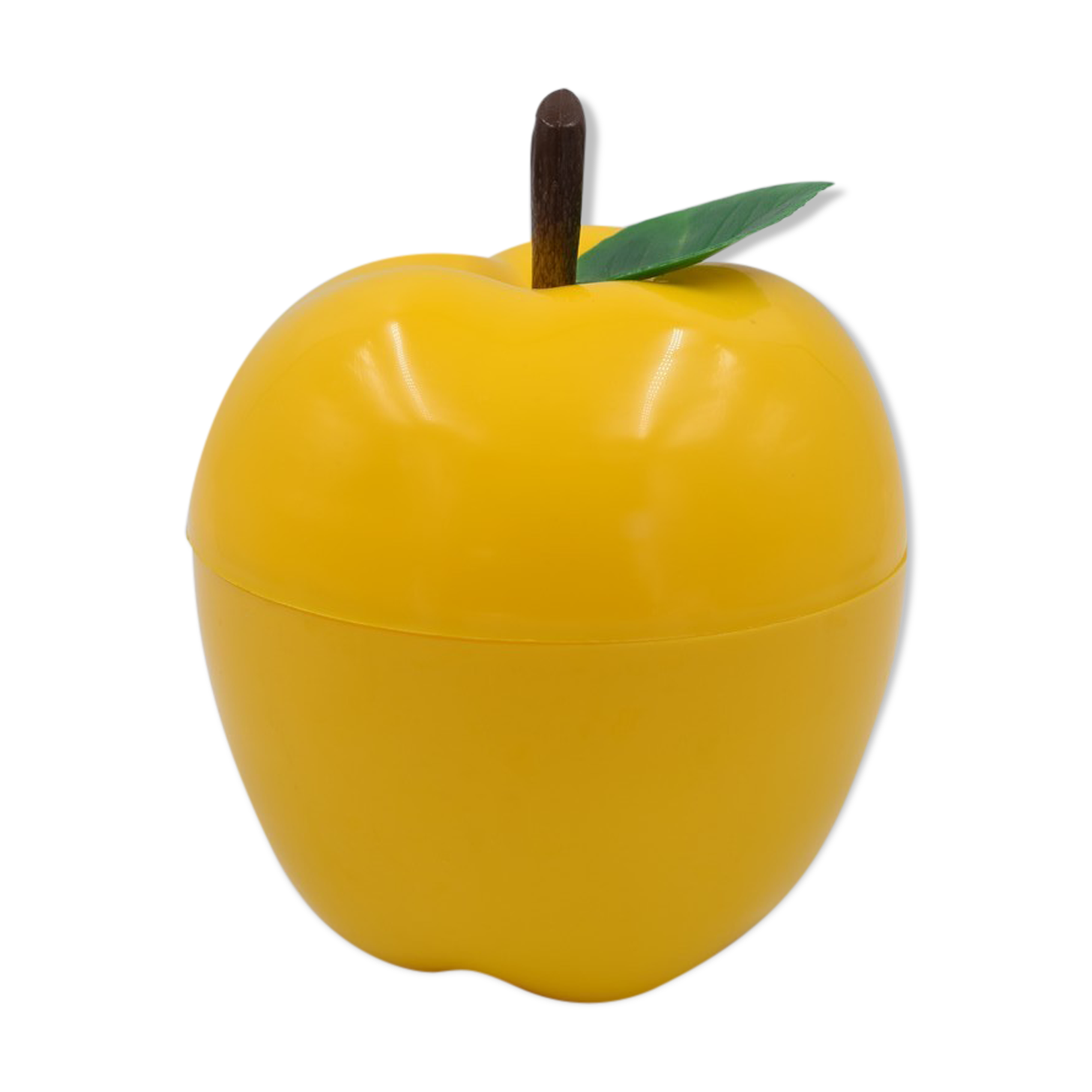 Vintage ice bucket ice cream yellow apple 1970's 70's