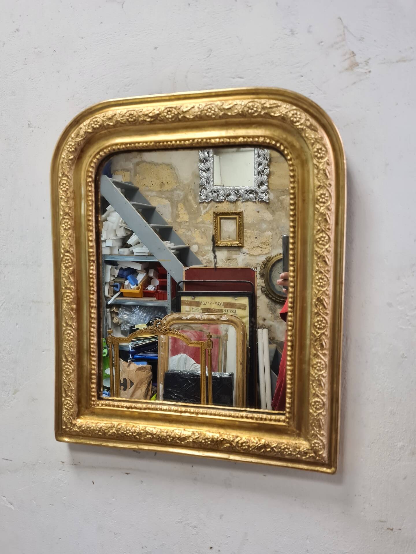 Miroir ancien doré Louis Philippe