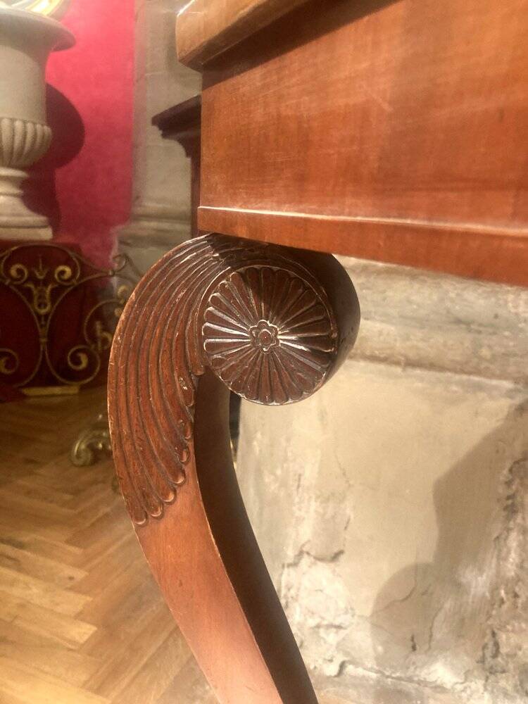 Art Nouveau Italian Wooden Console Table