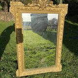 Large antique mercury-gilded mirror from the Napoleon III period