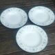 Three soup plates in opaque iron earth porcelain Moustier cluny KG model Victoria