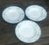 Three soup plates in opaque iron earth porcelain Moustier cluny KG model Victoria
