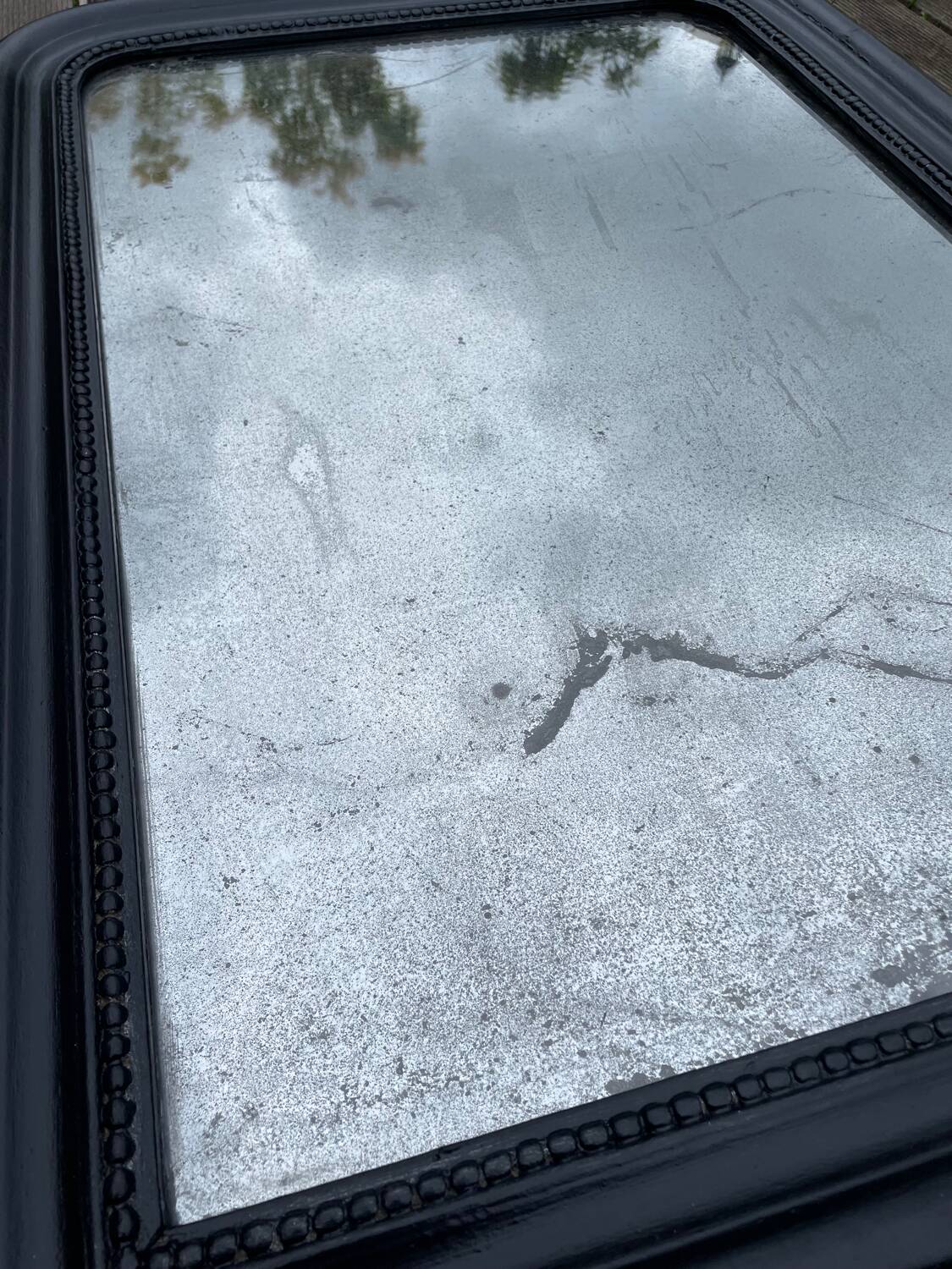 Louis Philippe mirror black stained mirror