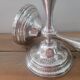Paire de bougeoirs en argenture 1900