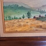 Tableau ancien, huile sur bois, signée Taillebosq, Croizilles, Suisse Normande,