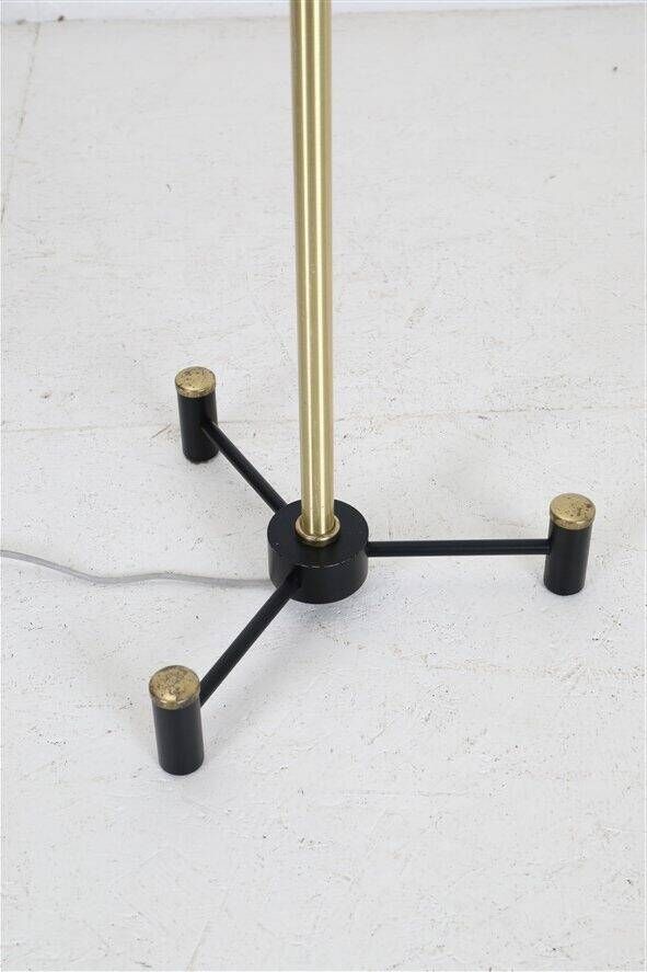 Dansa lamp / C. V. Østergaard floor lamp / reading lamp with "rocket" base / 1960s / 1970s / brass / Danish modern design