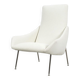 Vintage White Upholstered Armchair