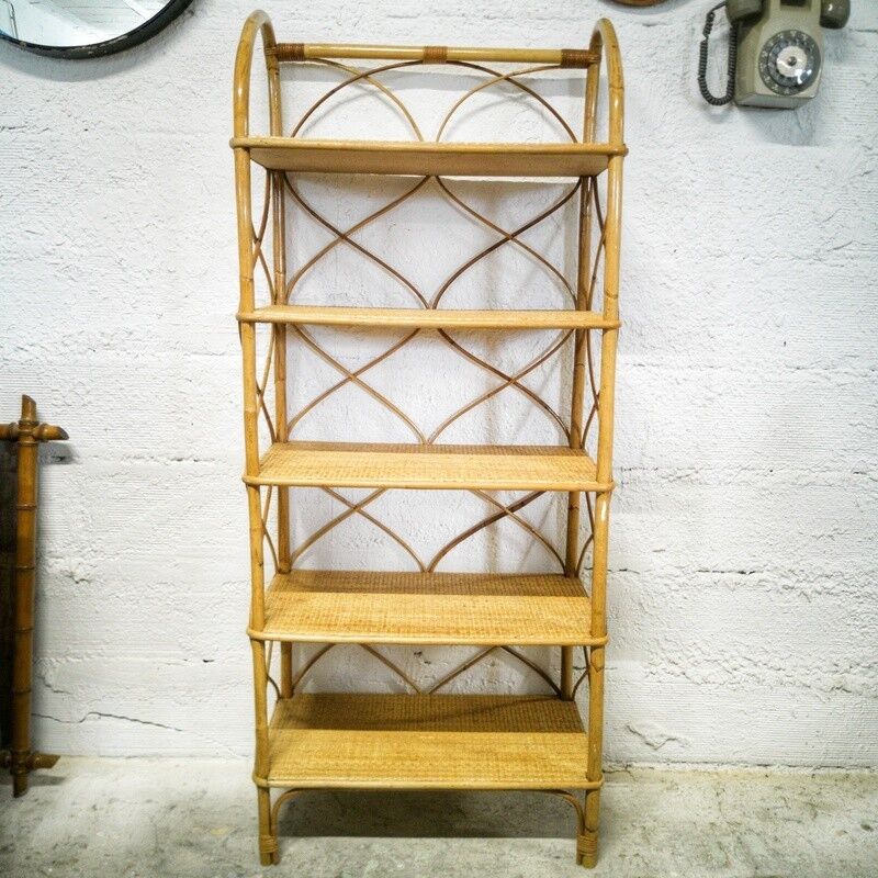 Rattan shelf