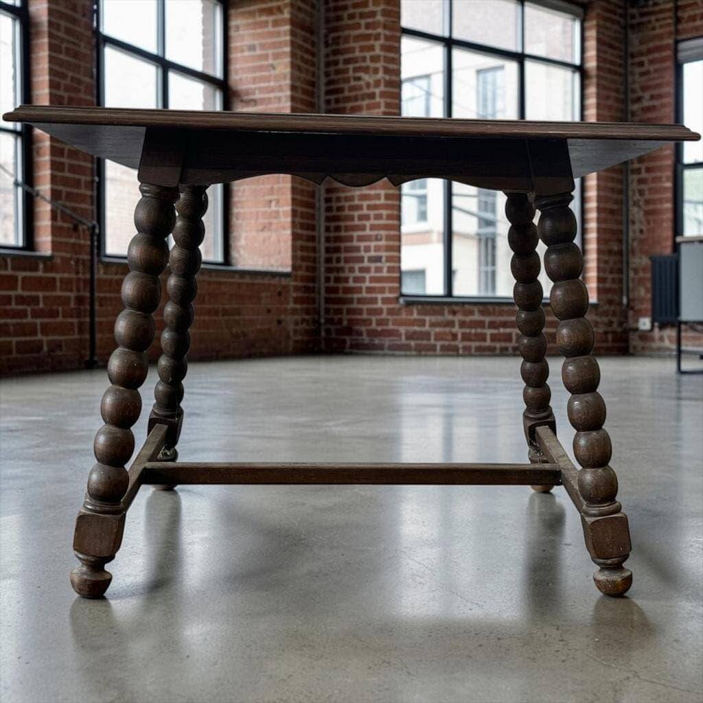 Table d'appoint vintage en bois bobbin / table basse / table à café