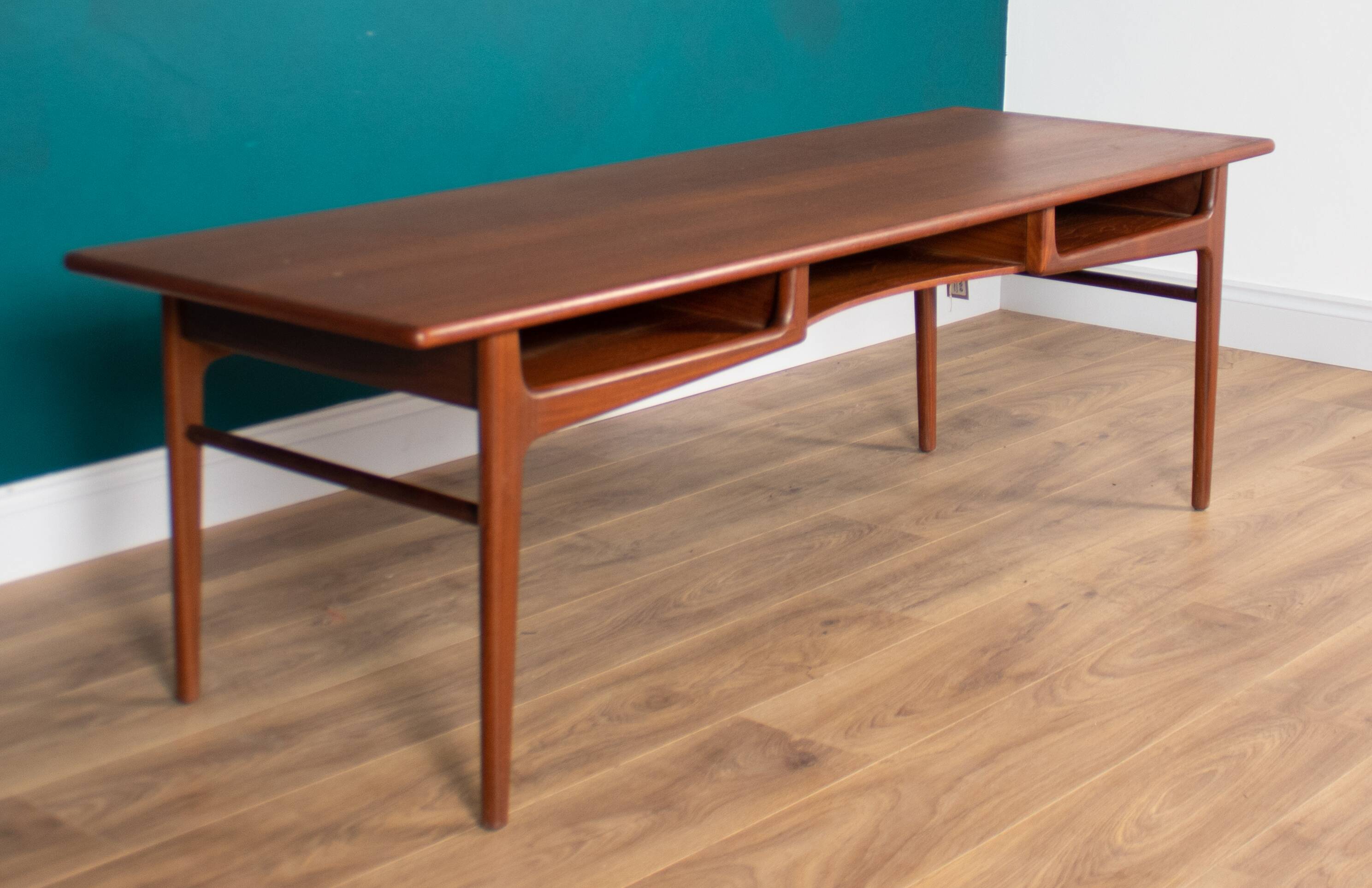 Retro Teak 1960s Danish Midcentury Long Coffee Table
