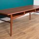 Retro Teak 1960s Danish Midcentury Long Coffee Table