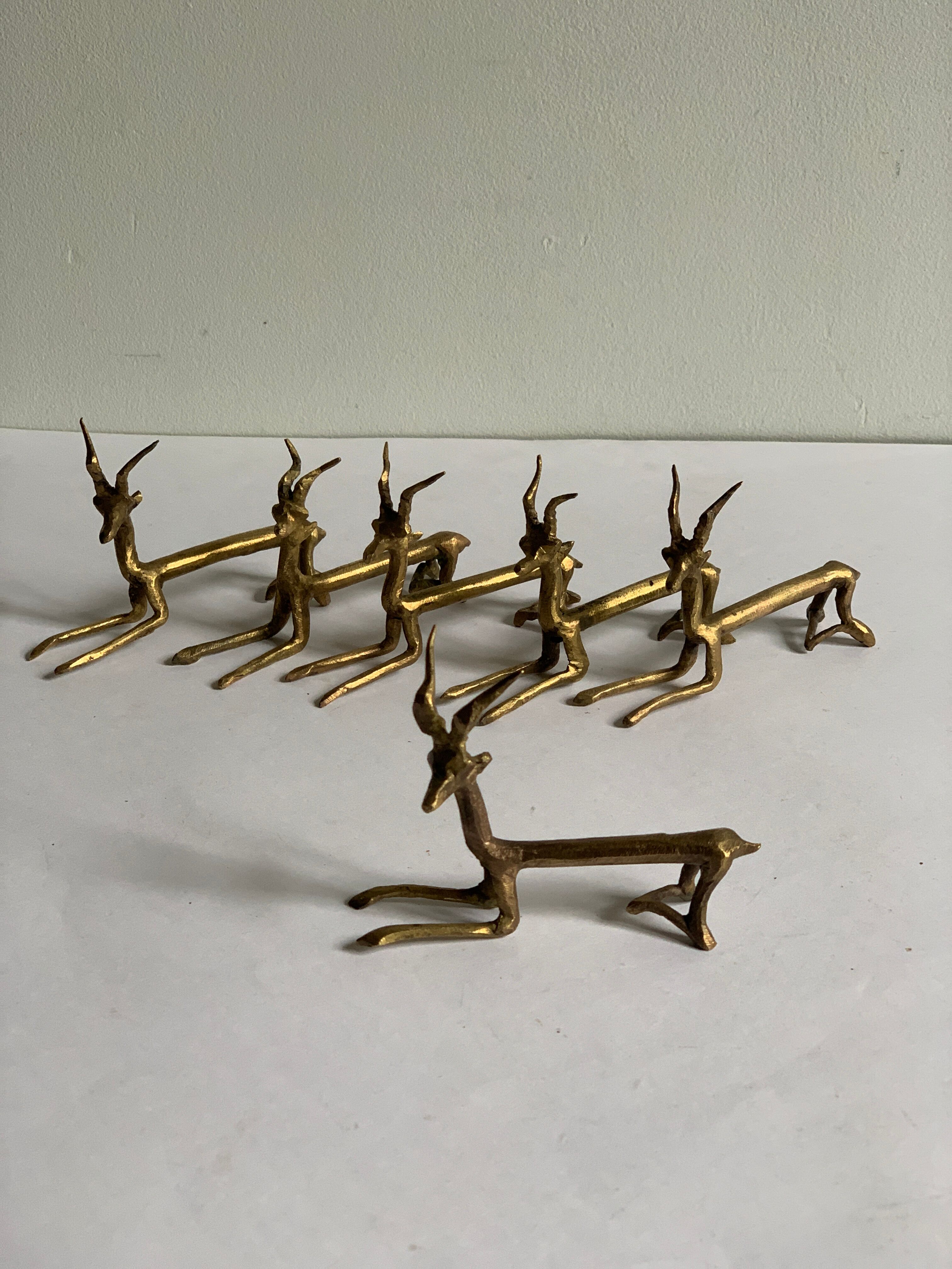 Brass antelope knife holder