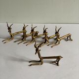 Porte couteaux antilopes laiton