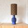 Vintage ceramic table lamp with new handmade lampshade with original vintage fabric