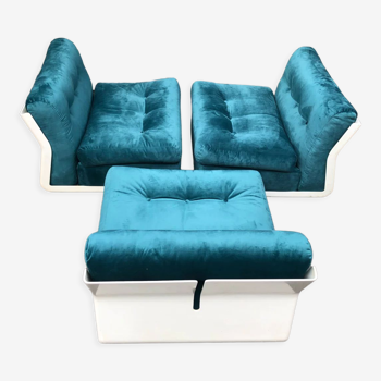 3 fauteuils amanta de Mario Bellini pour b&b italia
