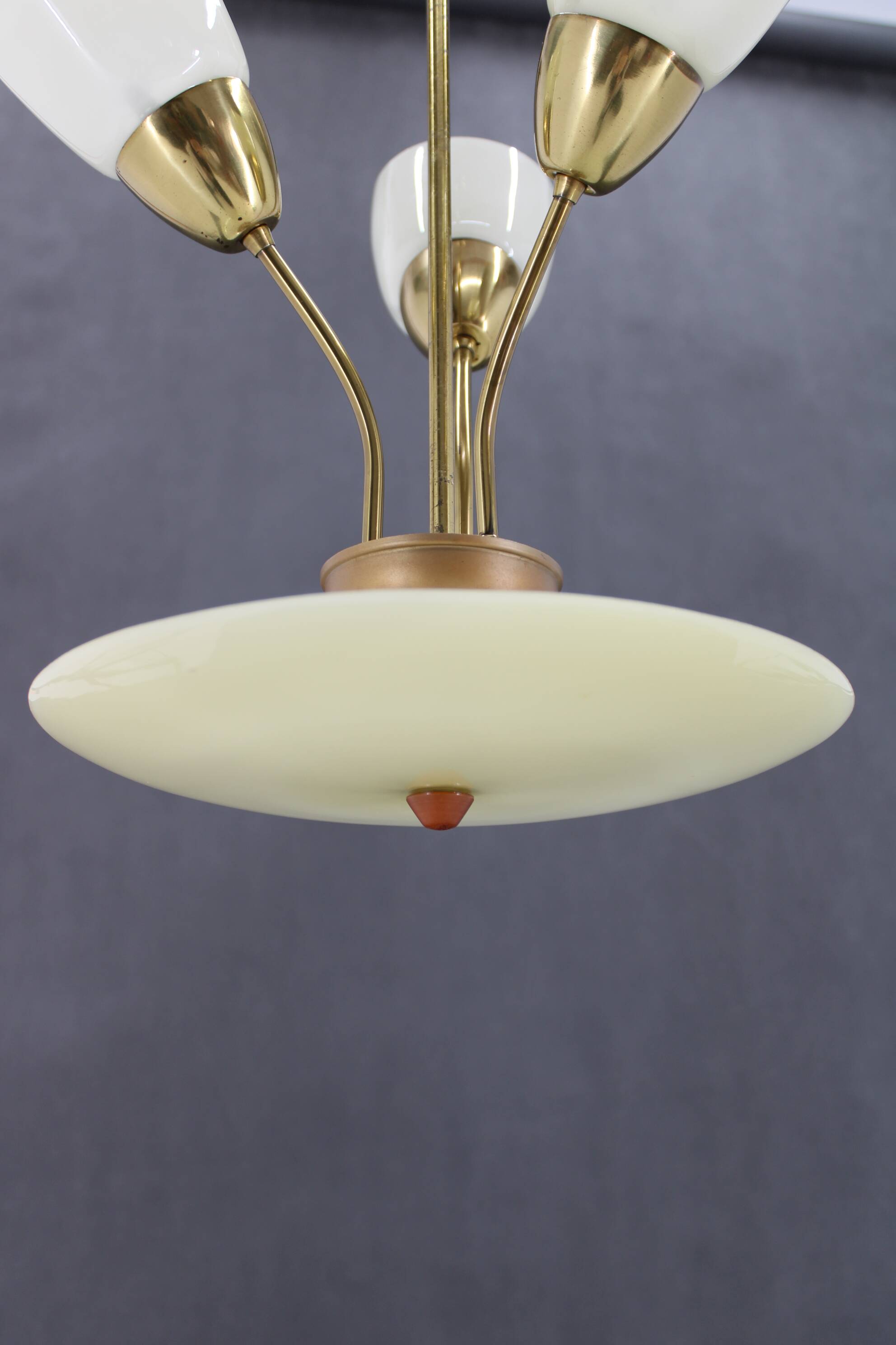 1960s Glass Chandelier by Kamenicky Senov, Czechoslovakia