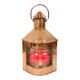 Large Vintage Ship's Lamp Red Copper Fresnel Lens 49cm