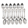 Twelve large Christofle Marly table spoons, silver-plated.