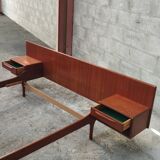 Vintage teak bed 2 places