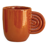 Amber terracotta ceramic cup - Oustao