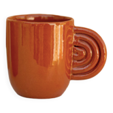Amber terracotta ceramic cup - Oustao