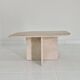 Travertine Coffee or Side Table in Teardrop Shape, Italy 1980s