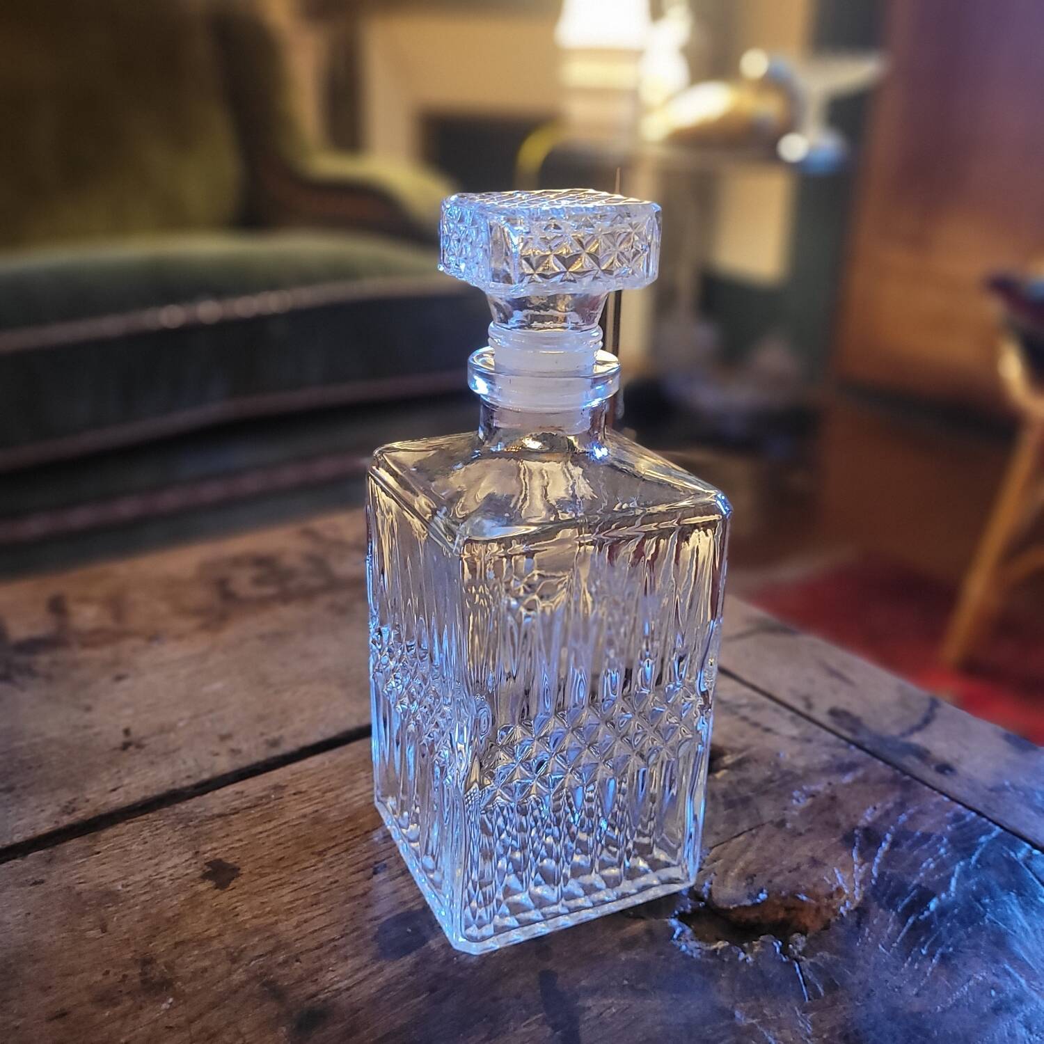 Geometric glass carafe from the 1970s