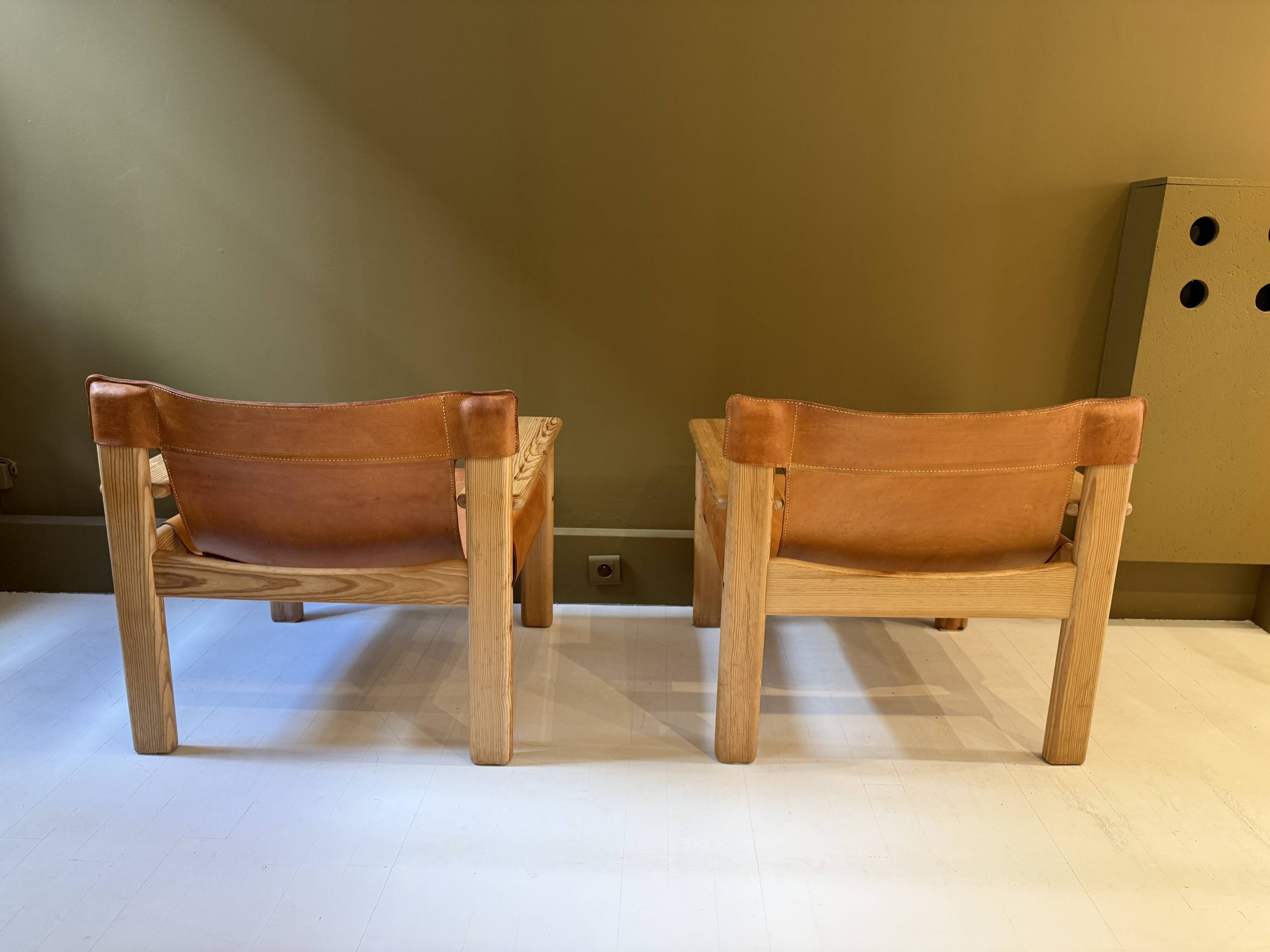 Pair of Scandinavian armchairs "Natura" by Karine Mobring.