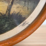 Circular table signed Flore