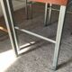Trio of teak and chrome metal nesting tables from the 60s-70s